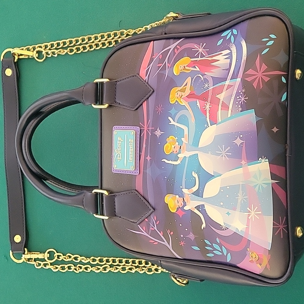 Loungefly Disney Cinderella Castle and Carriage Satchel Crossbody Bag